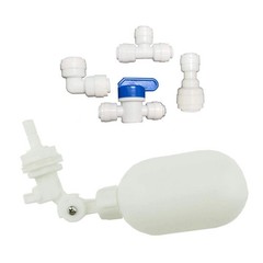 YZM Water Filter PVC Mini Float Valve, Tank Mount, 1/4“ Quick connector