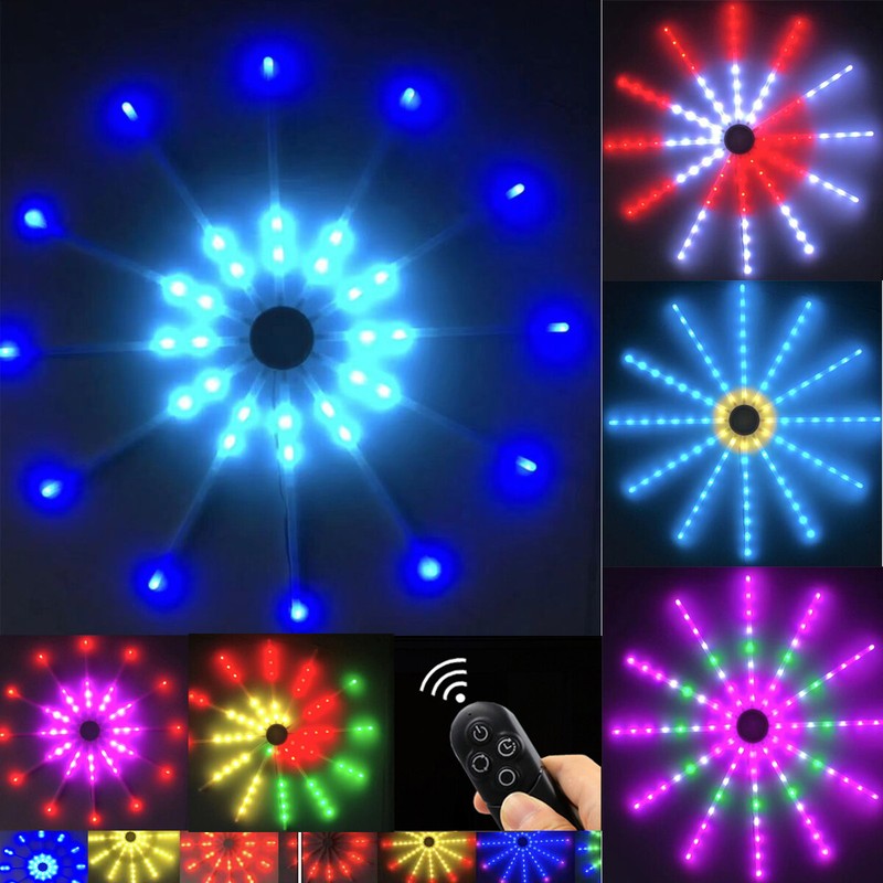 18Modes LED Home Decor Firework Lights With Remote Colorful RGB Lamp for Party gallery