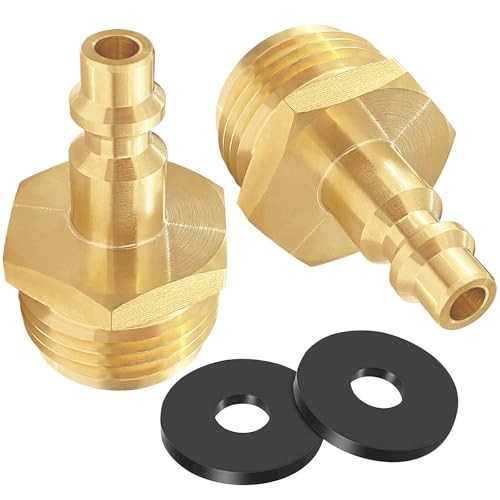 RV Blowout Plug for Winterization, Brass Air Compressor Quick Connect 1 pc gallery