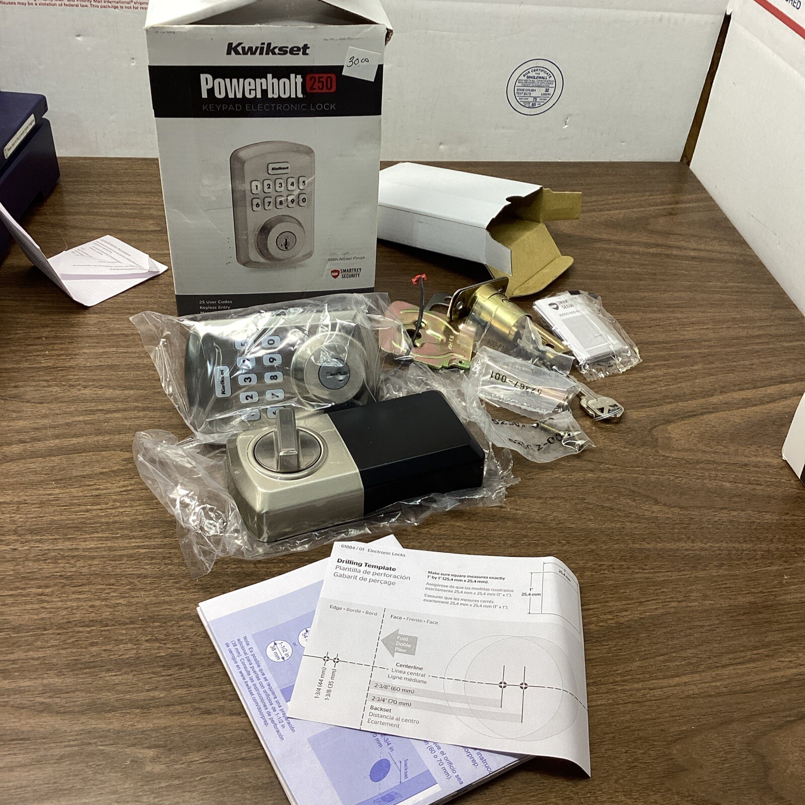 Kwikset Powerbolt 250 Keypad Deadbolt Electronic Satin Nickle 992500-002 - gallery
