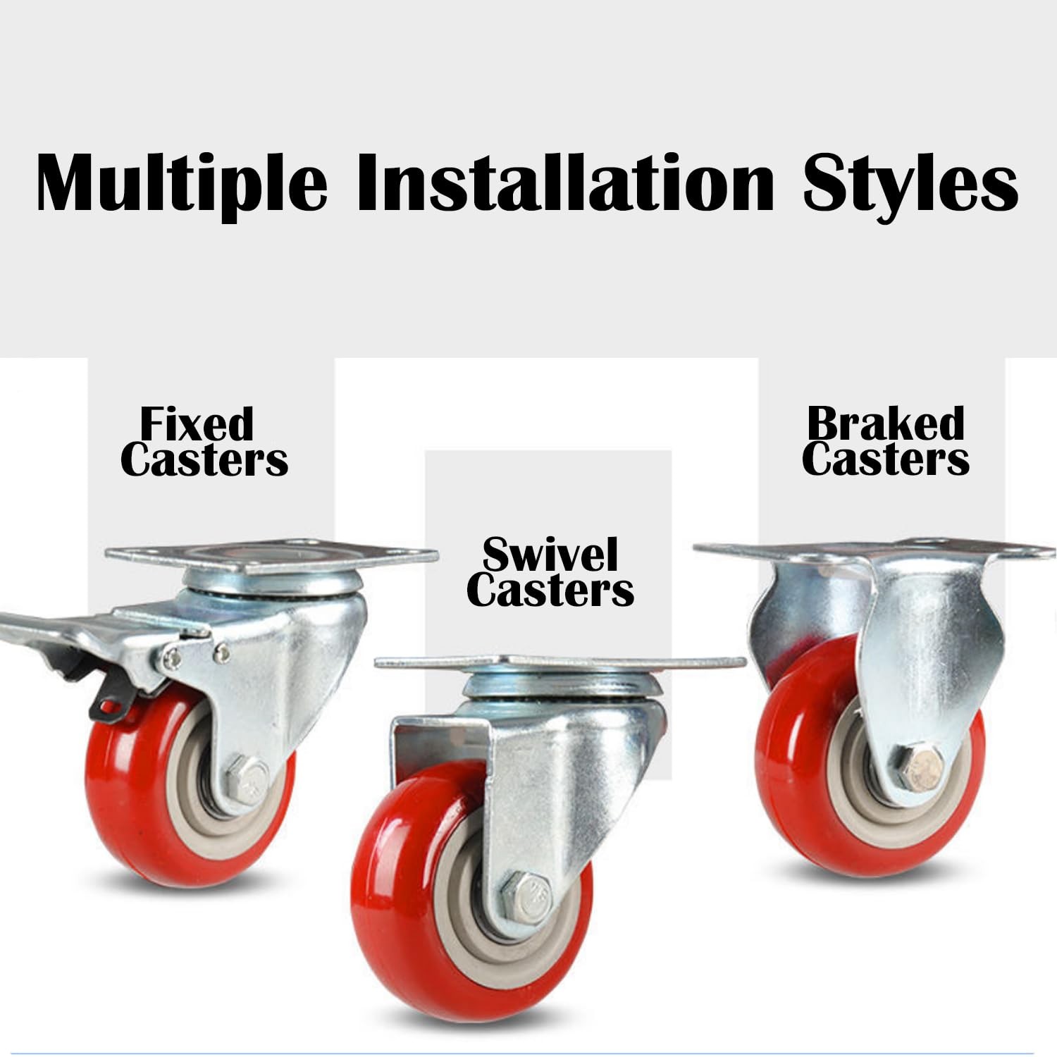 3 Inches Casters Wheels Medium Duty, 4 Packs Bearing 350 LBS, Replacement for... gallery