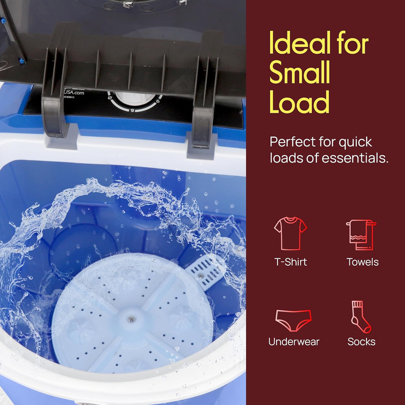 Electric Small Portable Compact Washer, Washing Machine | for Dorms, College Roo gallery
