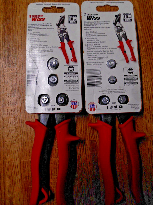 Crescent Wiss Offset Snips: Left/Straight, 9-1/4" Overall Lg. Model M6R (Qty. 2) gallery