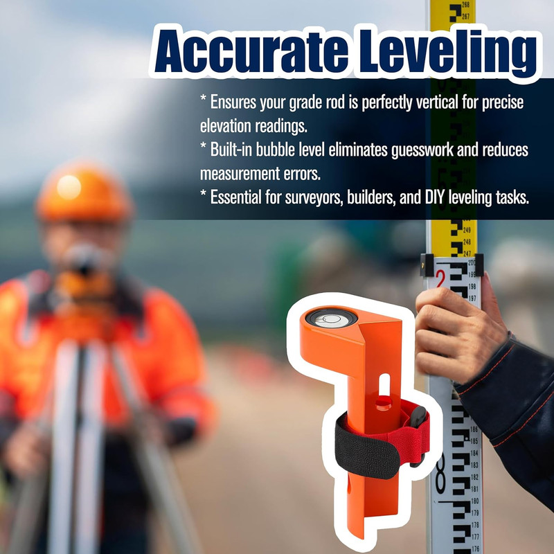 Adjustable Grade Rod Level - Bubble Level for Aluminum Alloy Handheld Fixed Righ gallery