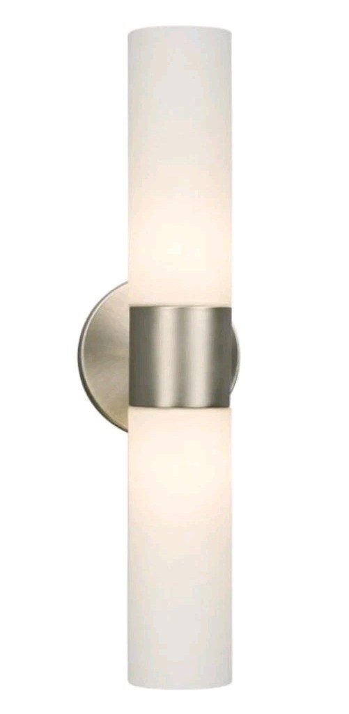 Galaxy Lighting Hadley 2 Light Wall Sconce (244023BN/WH) Brushed Nickel [114] gallery