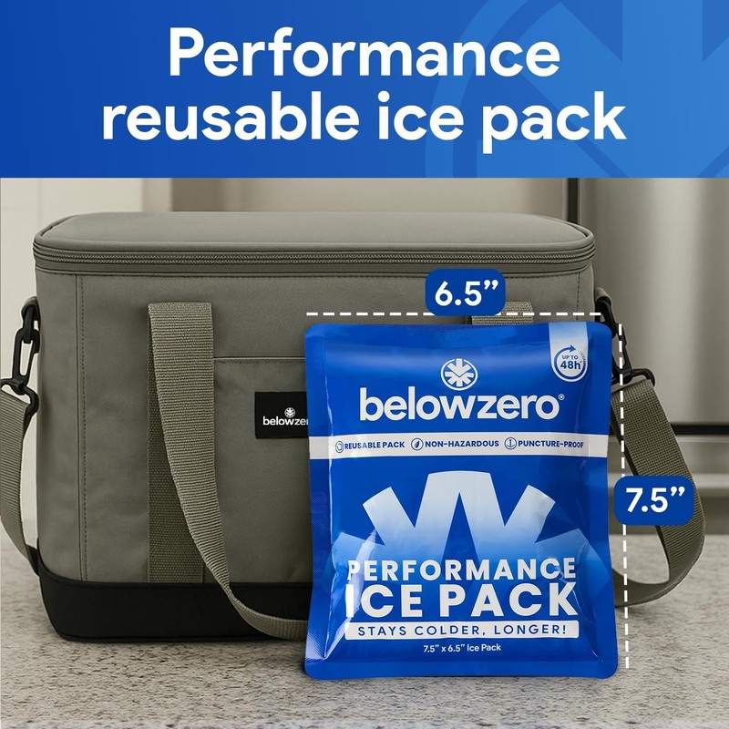 Below Zero Prefilled Reusable Ice Packs for Coolers Long Lasting Freezer Blocks gallery