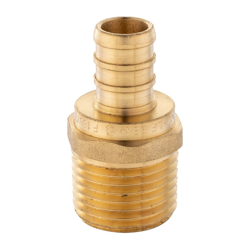 EFIELD 25 PCS Barb Crimp Pex 3/4" X 3/4" Male NPT Brass Adapters, Lead Free gallery