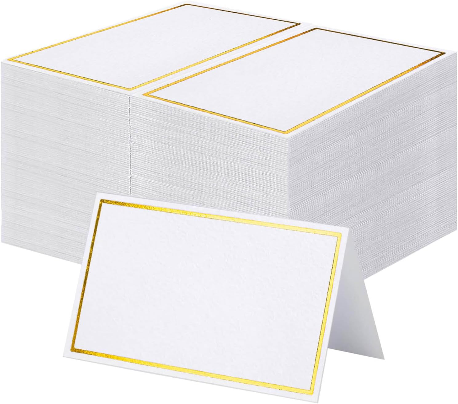 120Pcs Premium Place Cards, Small Table Cards with Gold Foil Border, 2" X 3.5" T gallery