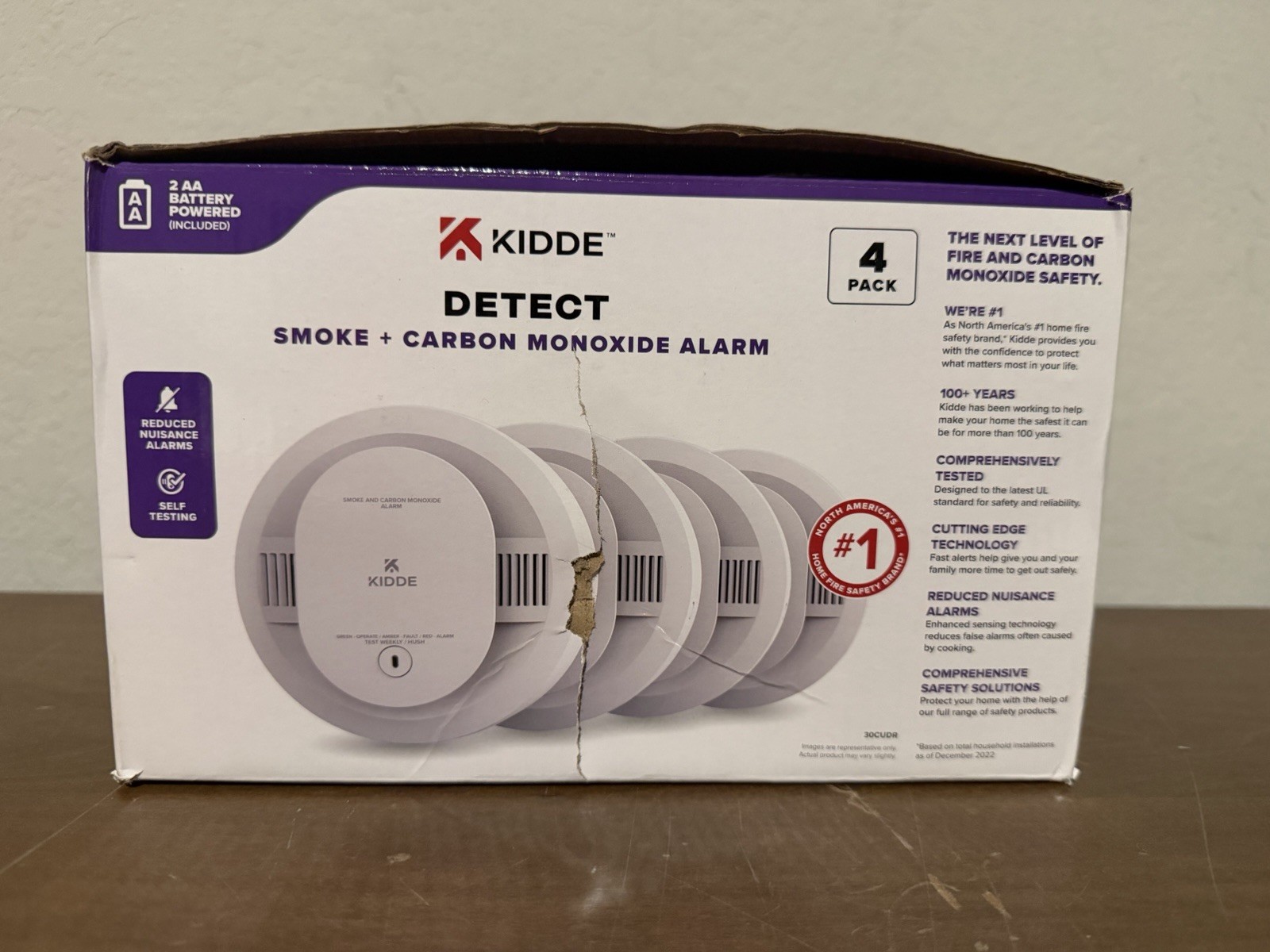 Kidde Smoke & Carbon Monoxide Detectors AA Battery Powered Model 30CUDR (4 Pack) gallery