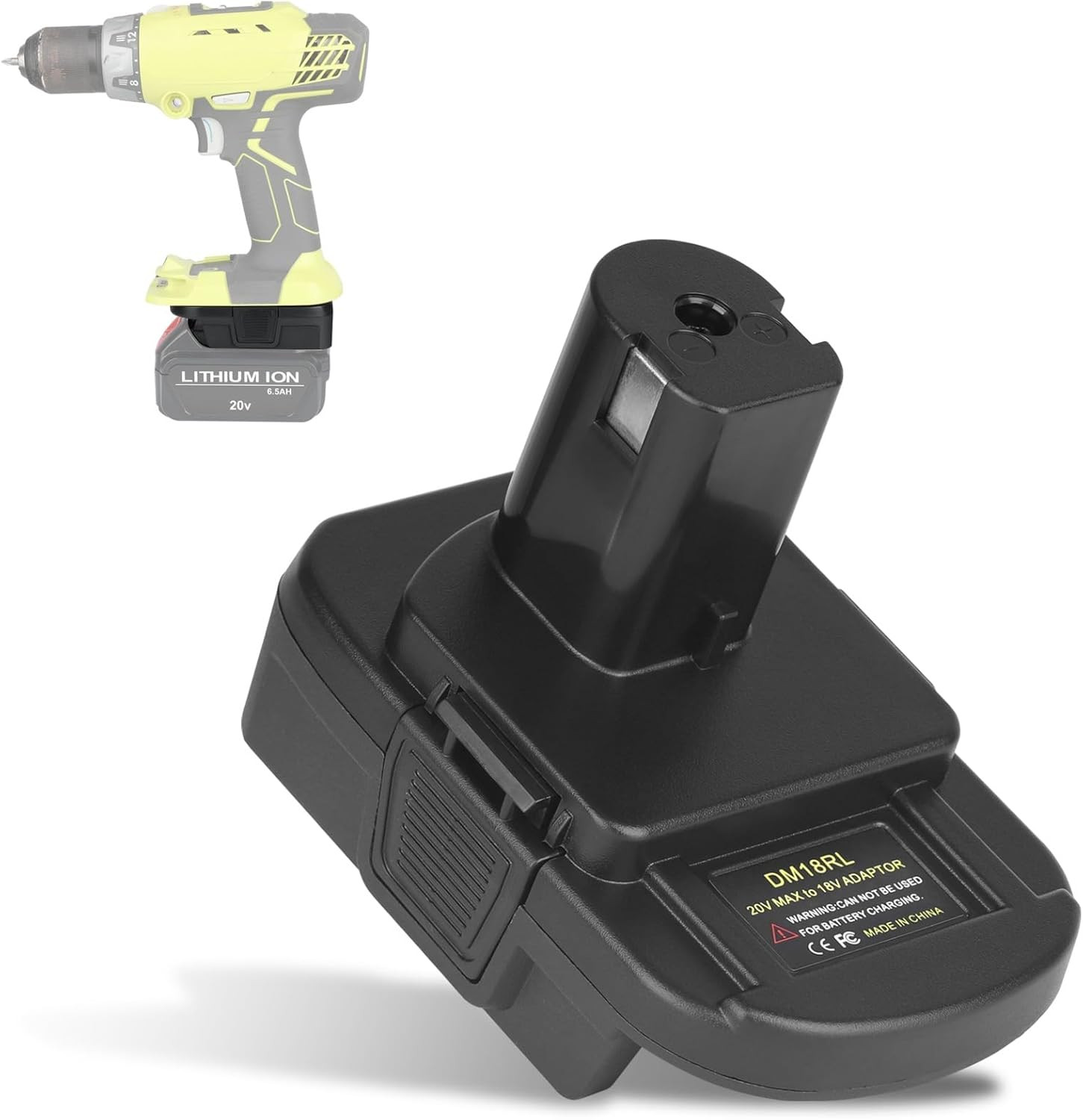 Battery Adapter for Ryobi 18V – For Milwaukee 18V & DeWalt 20V to Ryobi with USB gallery