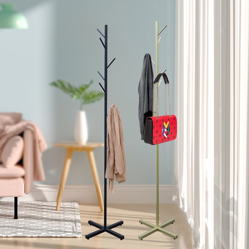 7 Hooks Coat Rack Hat Stand Tree Clothes Hanger Umbrella Holder Metal Organizer gallery