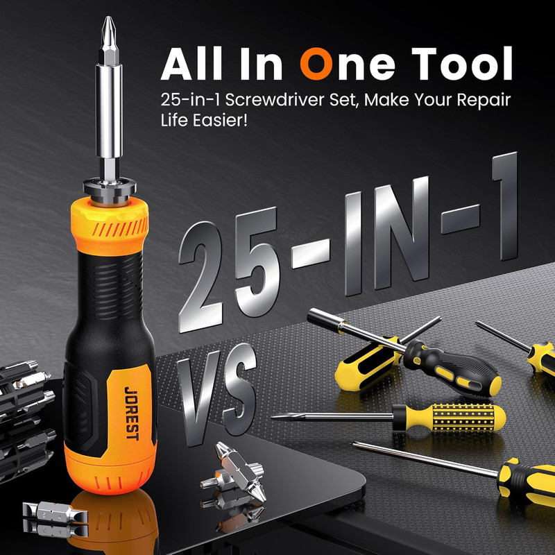 25 in 1 Multi Bit Screwdriver Set Multitool Screw Driver with Torx, Tool Gifts f gallery