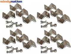 (4 Sets) Solar Panel Z Bracket Mount Mounting Set RV Boat