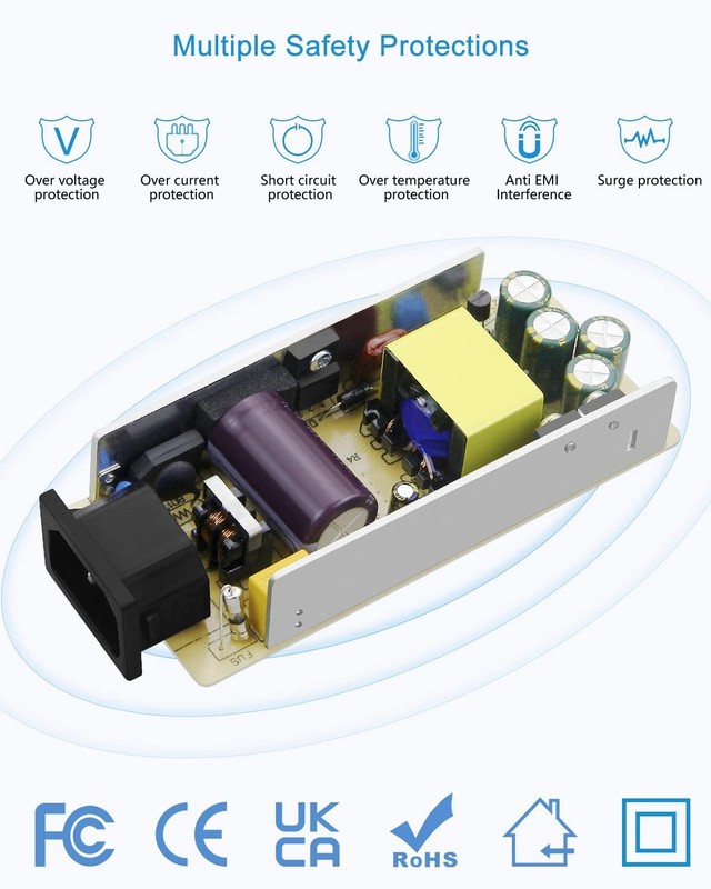 Universal DC 12V 5A Adapter – Perfect for LED Strips, Audio Amps & More gallery