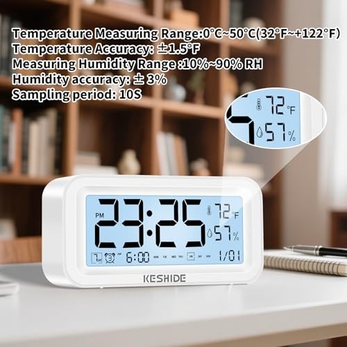 Battery Operated Digital Clock: Cordless Small Alarm Clock for Bedroom Travel... gallery