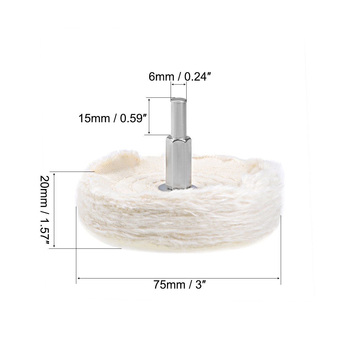 4 PCS 3-Inch Buffing Polishing Cotton Wheels with 1/4-inch Handle Buffing Wheels gallery