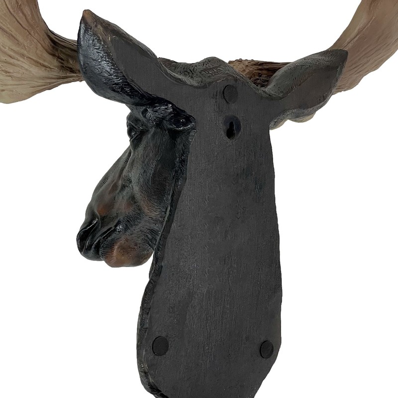 Zeckos Rustic Moose Head Bust Wall Sculpture 20x23in Brown Cabin Lodge Decor gallery