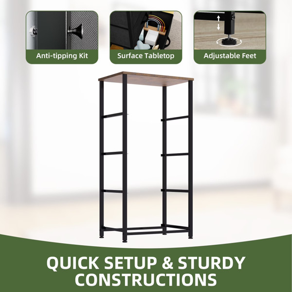 4-Drawer Storage Dresser Metal Frame Chest of Drawers Bedroom Organizer gallery
