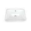 Tuba Rectangular Drop-In Bathroom Sink 21-1/2" X 14-3/4" X 7" White Porcelain gallery