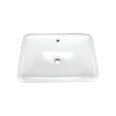 Tuba Rectangular Drop-In Bathroom Sink 21-1/2″ X 14-3/4″ X 7″ White Porcelain