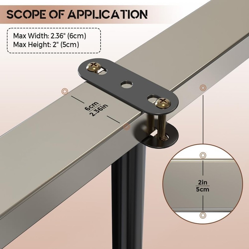 Under Bed Metal Support Legs, Adjustable Height Bed Frame Support Leg, Bed Slat gallery