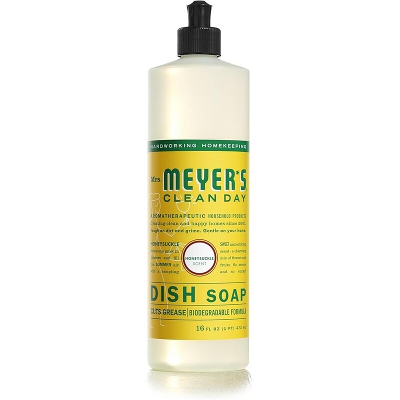 Biodegradable Liquid Dish Soap Honeysuckle Scent Grease Cutter Cruelty-Free 16oz gallery