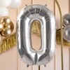 Large Silver Foil 0 balloon - 72cm/30'' Balloon gallery