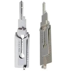 2-in-1 Stainless Steel Key Decoder Ss001 Pro Lock Decoder Repair Tools-free ship