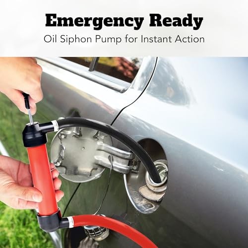 Vila Multi-use Manual Fuel Transfer Pump Kit - Portable Water & Gas Siphon, gallery