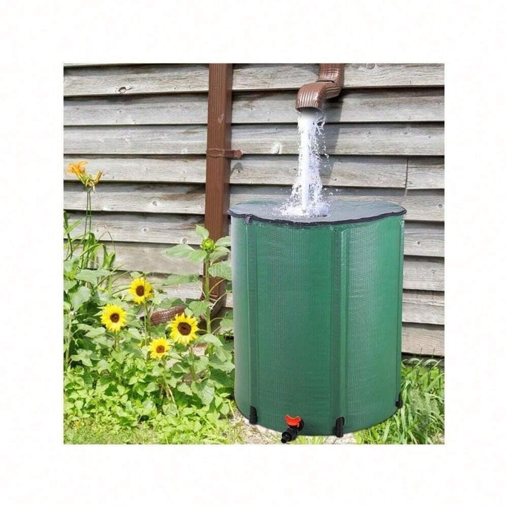 50 Gallon Collapsible Rain Barrel Water Collector Folding Garden Storage Tank gallery