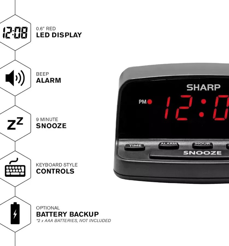 Super Extremely Extra Loud Alarm Clock for Very Heavy Sleeper Battery Backup NEW gallery