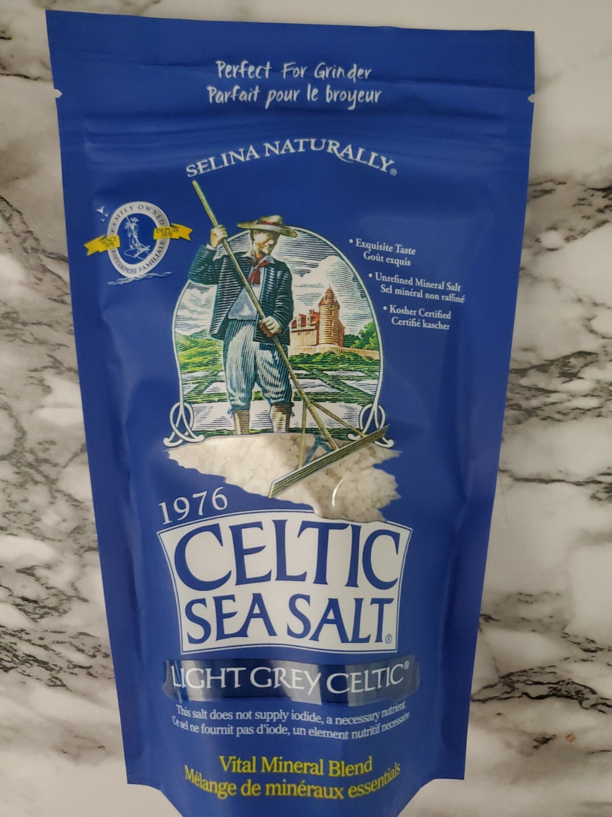 SELINA NATURALLY Celtic Sea Salt Light Grey Coarse 1 LB(454g)Bag Vital Mineral gallery