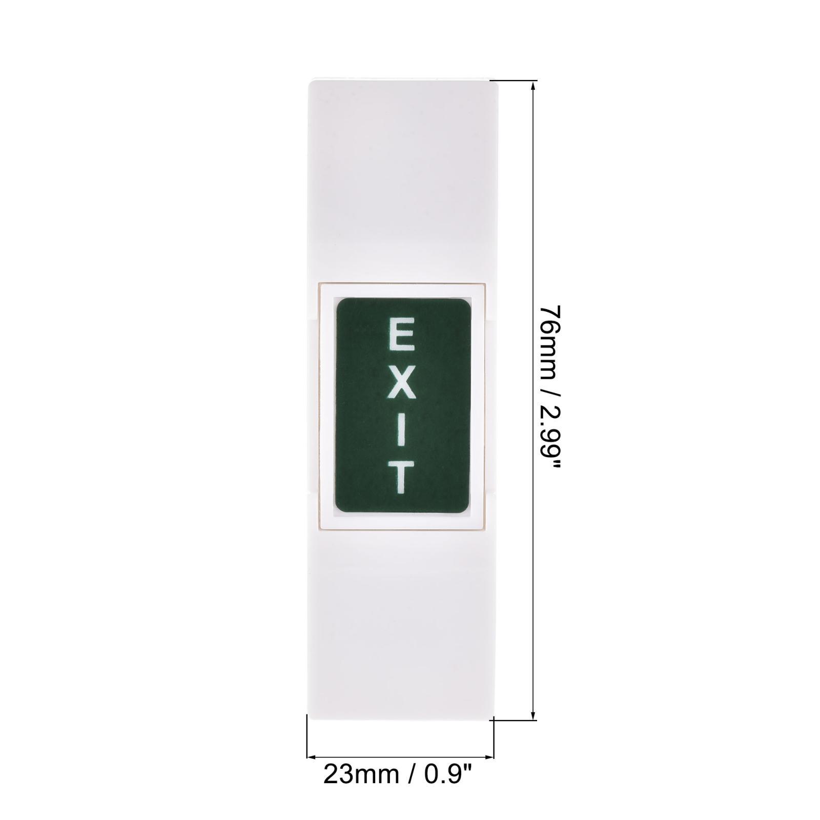 4pcs Push to Exit Button Release Switch PC Panel 12V 3A White 76mmx23mm gallery