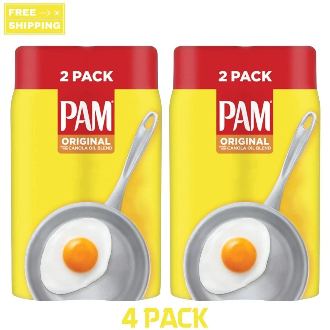 (4 Pack) PAM Original Cooking Spray, Canola Oil Nonstick Cooking & Baking Spray gallery