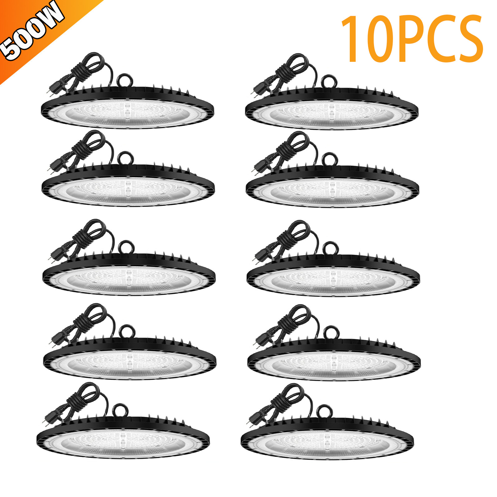 10 Pack 500W UFO LED High Bay Light Industrial Factory Warehouse Shop Commercial gallery