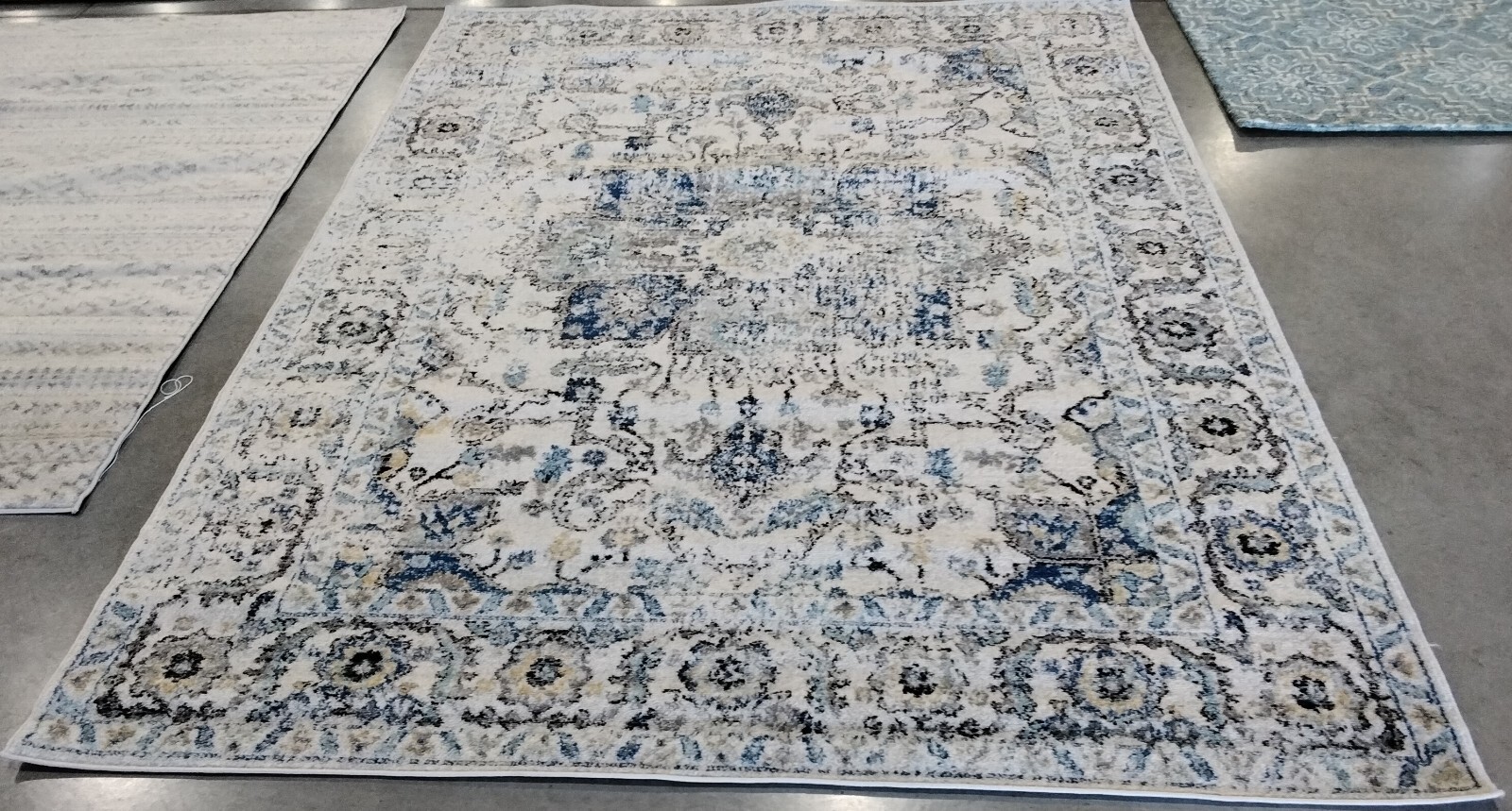 GREY / IVORY 6'-7" X 9'-2" Back Stain Rug, Reduced Price 1172753701 MAD603F-6 gallery