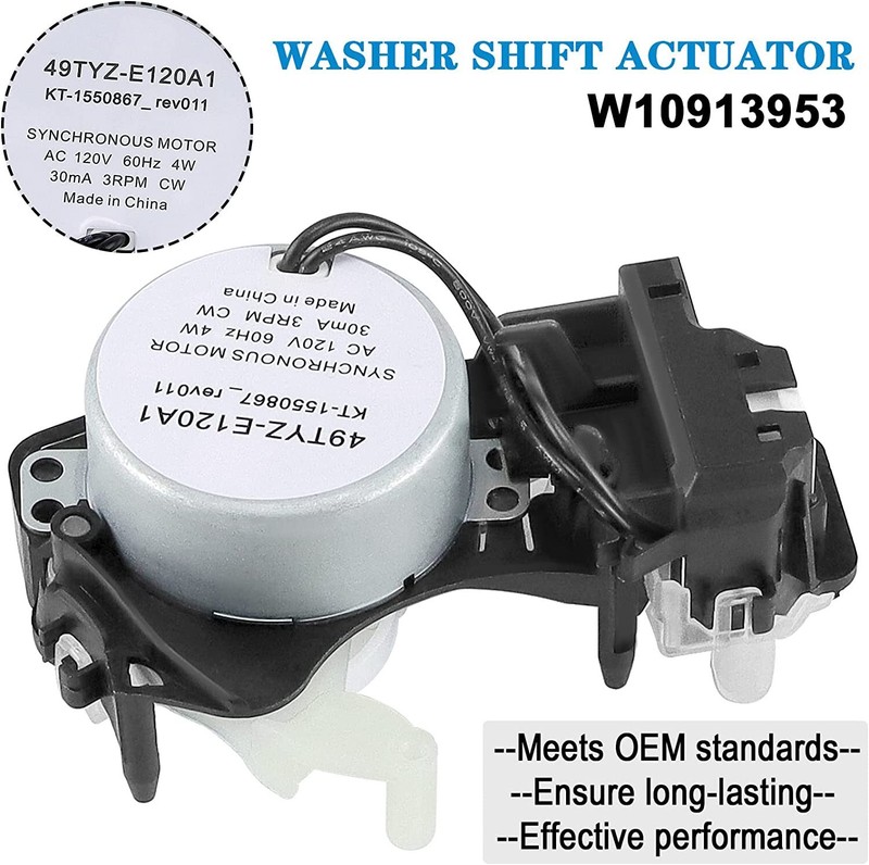 Washer Shift Actuator W10913953 Compatible with Whirlpool Kenmore W10597177 gallery