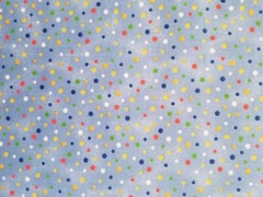 BTHY Tiny Colored Dots On Blue. New 100% Quality Cotton Fabric! David Textiles