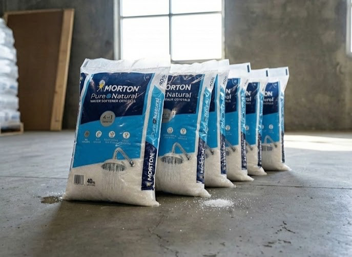 5 Pack Morton Pure and Natural Water Softener Salt Crystals 40lb Bag High Purity gallery
