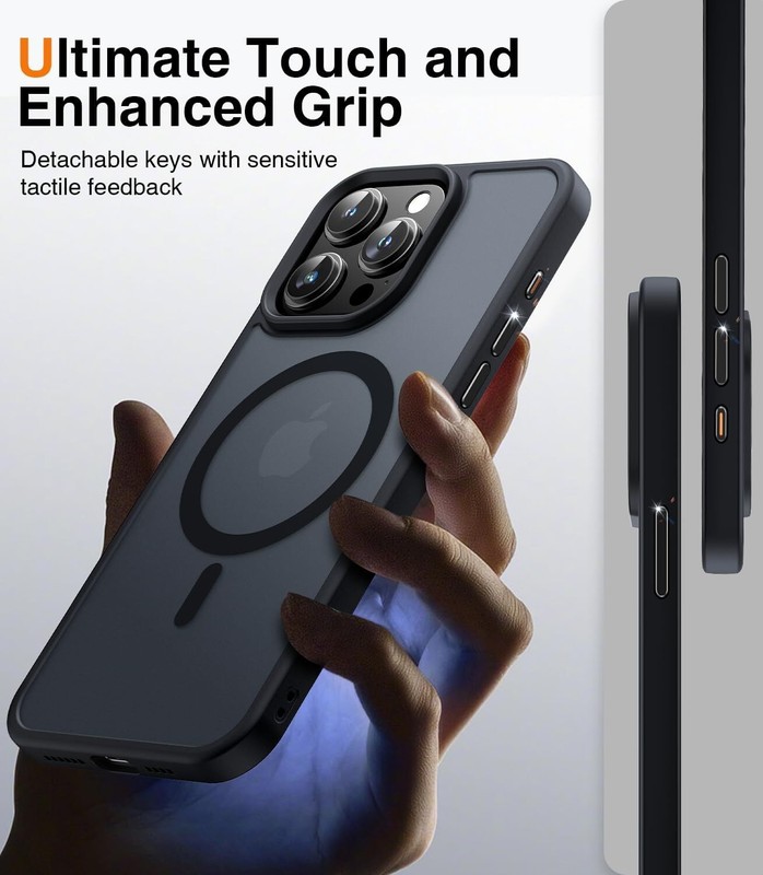 For iPhone 16e 15 14 Plus 13 12 11 Pro Max Frost Case Mag Safe Shockproof Cover gallery