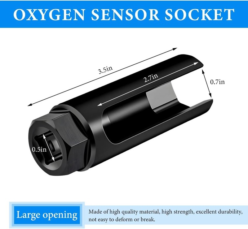 Oxygen Sensor Socket, Chromed-Vanadium Steel Oxygen Sensor Wrench Removal Tool w gallery