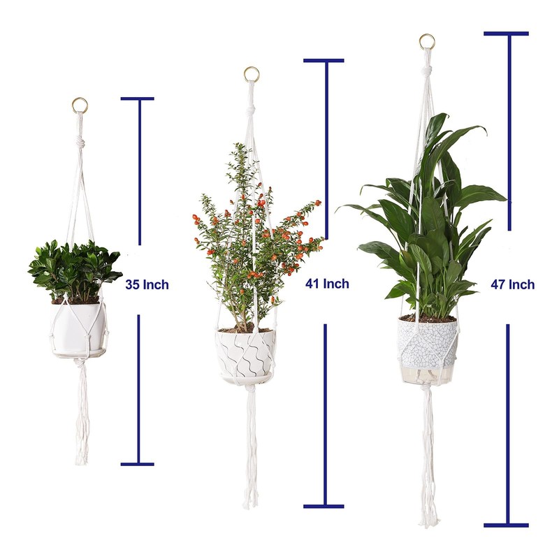 vriysei 3 Pack Macrame Plant Hanger Indoor, 35 41 47 Inch Handmade Boho Hangi... gallery