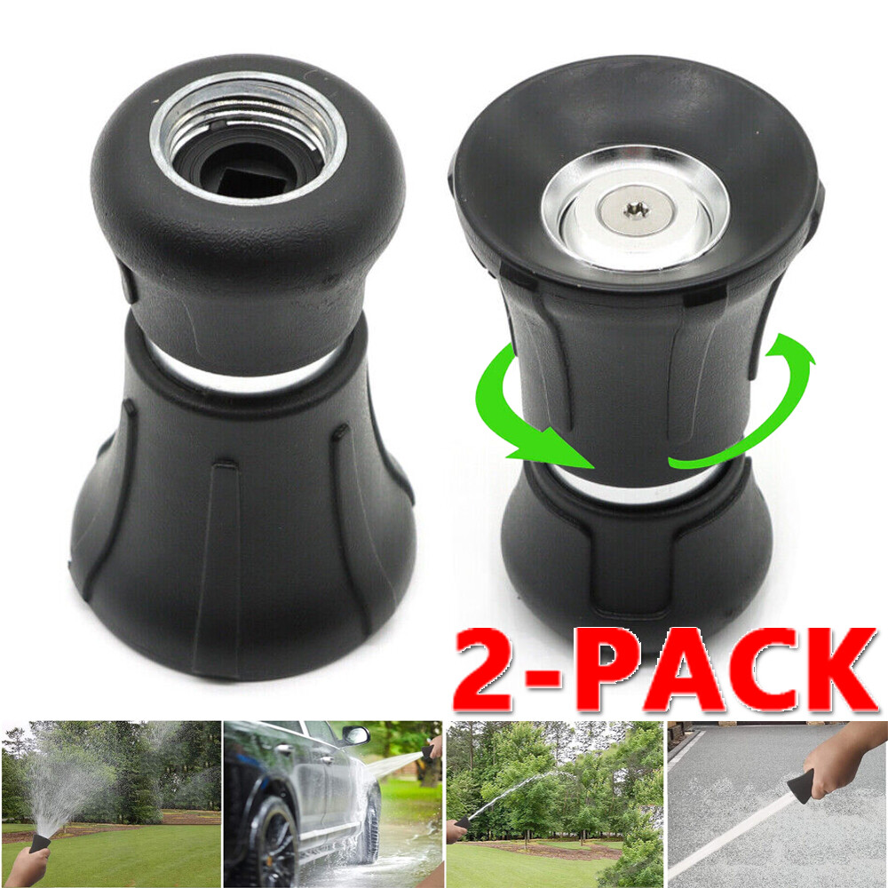 2-Pack Fire Hose Nozzle Water Sprayer Garden Adjustable High Pressure Washer Jet gallery