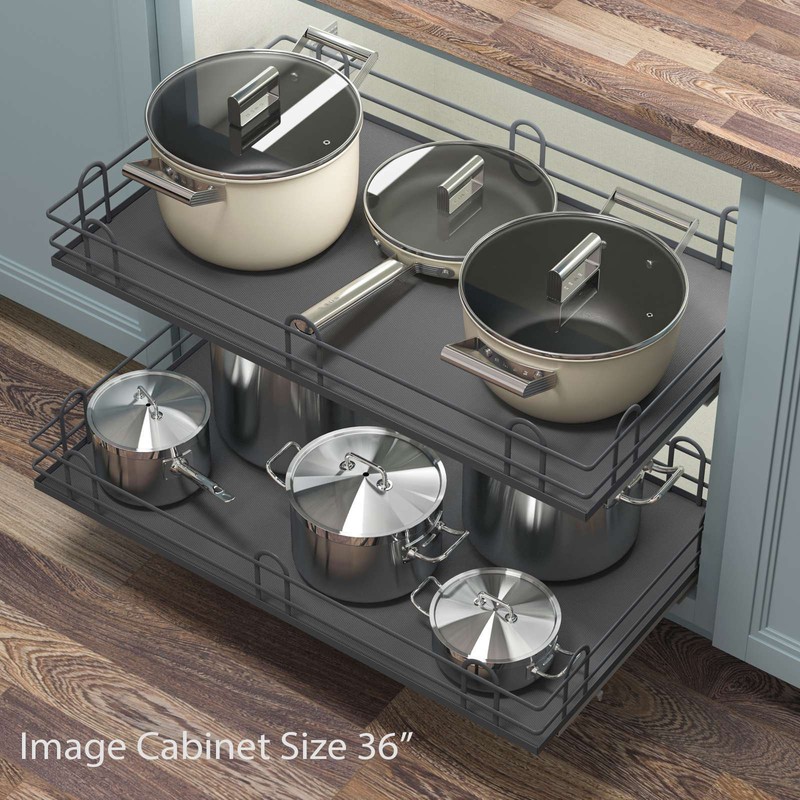 Kitchen Cabinet Pull Out Shelf Organizer Drawer Slide Out Basket Storage gallery