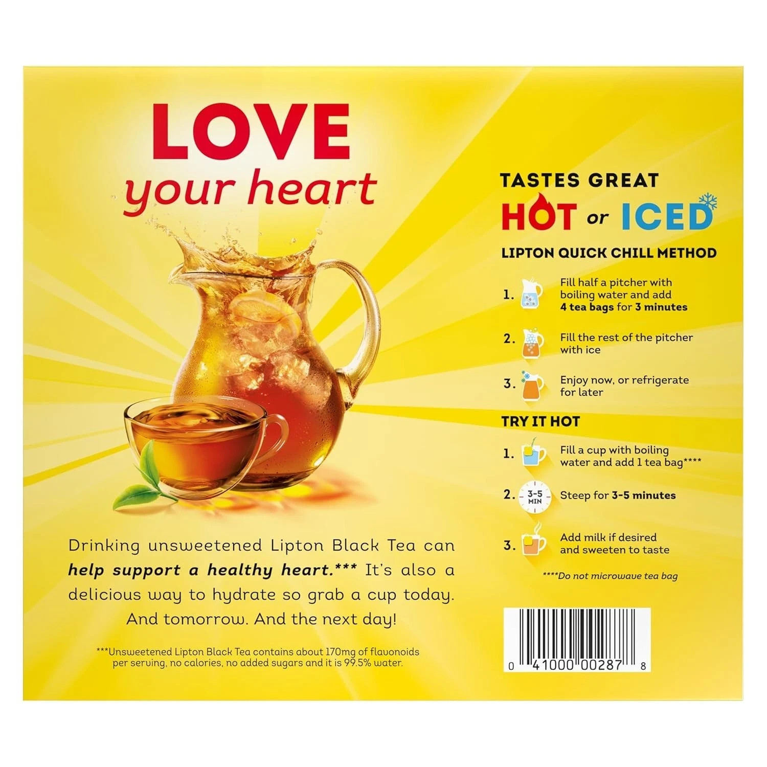 Lipton Tea Bags, Black Tea, Iced or Hot Tea, Can Support Heart Health, 100 Total gallery