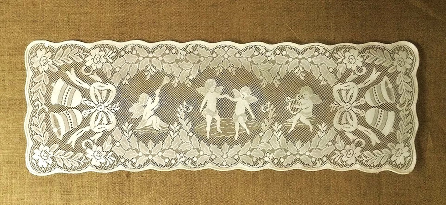 16" x 54" Quaker Lace Table Runner Ecru Wedding Christmas Diningroom gallery
