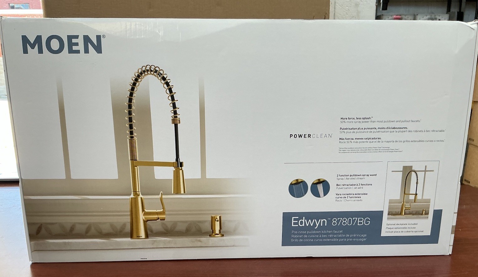 BRAND NEW Moen 87807BG Edwyn Spring Pulldown Kitchen Faucet Brushed Gold B188 gallery