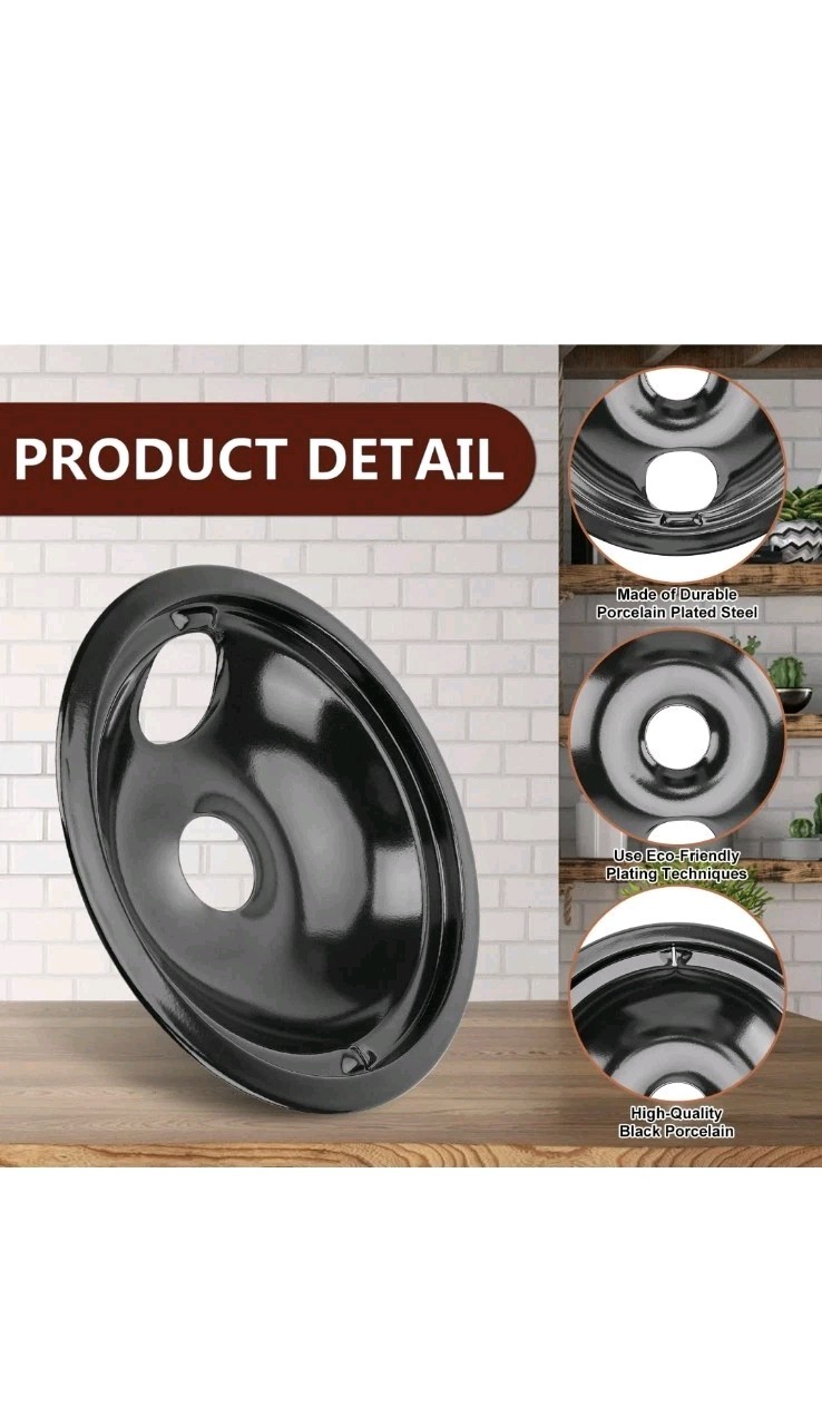 WB31M20 WB31M19 Porcelain Drip Pan Set & WB30M2 WB30M1 Electric Range Burner ... gallery