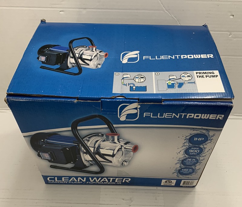 FLUENTPOWER 1 HP Portable Stainless Steel Sprinkler Booster Pump Electric Shall gallery