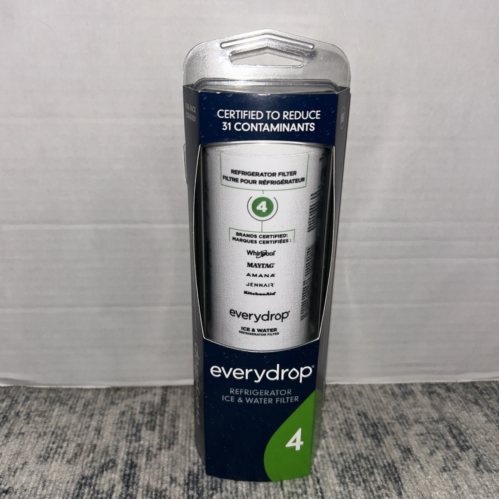 NEW-Everydrop by Whirlpool Ice and Water Refrigerator Filter 4, EDR4RXD1-Single gallery